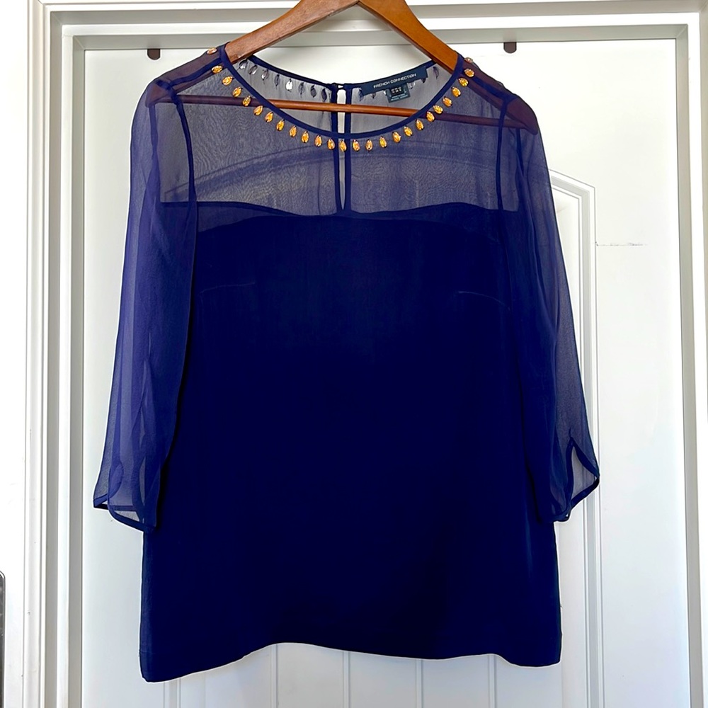 French Connection 100% Silk Blouse